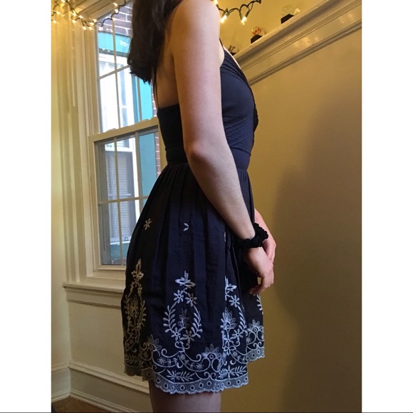 Navy Blue Sundress - Picture 3 of 4